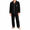 Black, variant on Kyntgho Men's Two Piece Pajama Set, Long Sleeve Button Front Pajama Shirt with Piping and Straight Pants