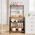 thumbnail image 3 of Bakers Rack Kitchen Microwave Stand Coffee Bar Table 5 tier Storage Shelf Rack adjustable for Spices Pots, 3 of 8