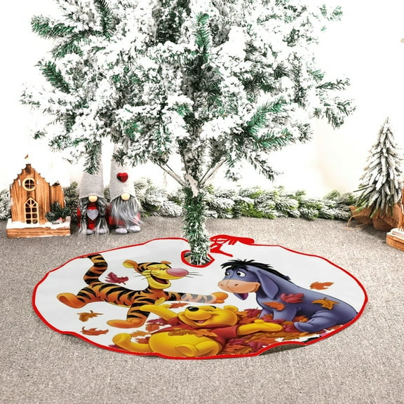 Winnie The Pooh-Ear themed Christmas Tree Skirt 48inch premium collectible decor