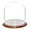Walnut Veneer Base, variant on Plymor 8" x 8" Glass Display Dome Cloche (Walnut Veneer Base)
