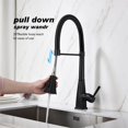 thumbnail image 4 of CRO Decor Pull Down Sprayer Kitchen Sink Faucet Swivel Head Design in Black, 4 of 9