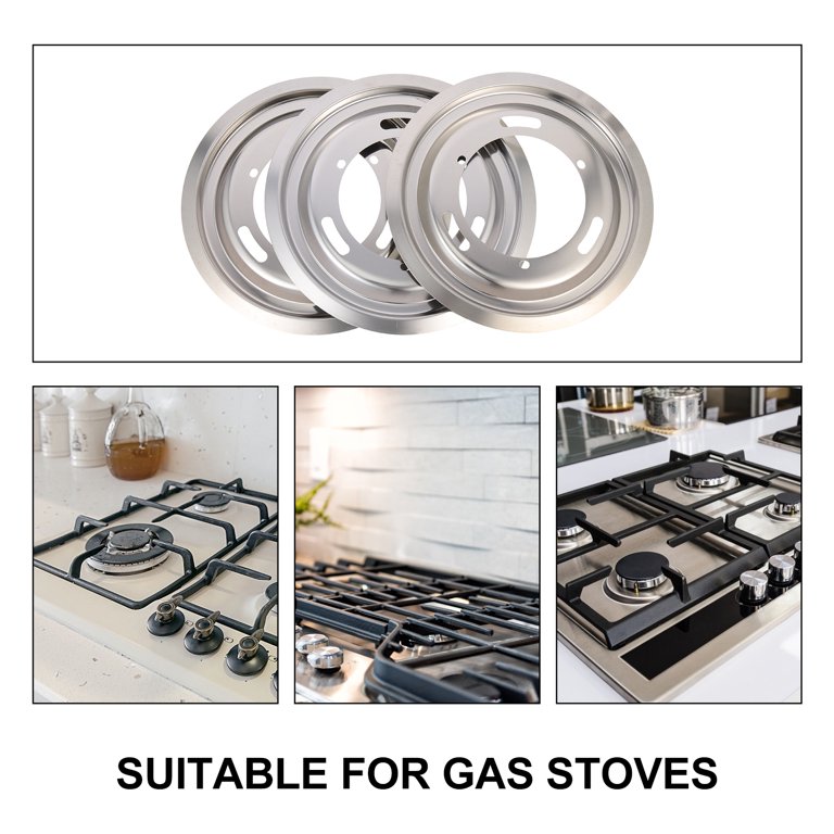 3Pcs Gas Stove Burner Covers Replacement Range Pans Cook-top Drip 