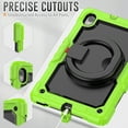 thumbnail image 2 of Dteck for Lenovo Tab M10 FHD Plus Case 10.3" with Built in Screen Protector, Heavy Duty Shockproof Child Proof Rugged Case with Rotating Handle Stand,Green, 2 of 7