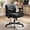 Black, variant on YANGLI Cross Legged Office Chair, Height Adjustable Swivel Desk Chair with Flip-Up Arms, Padded Criss Cross Chair for Home Office & Bedroom