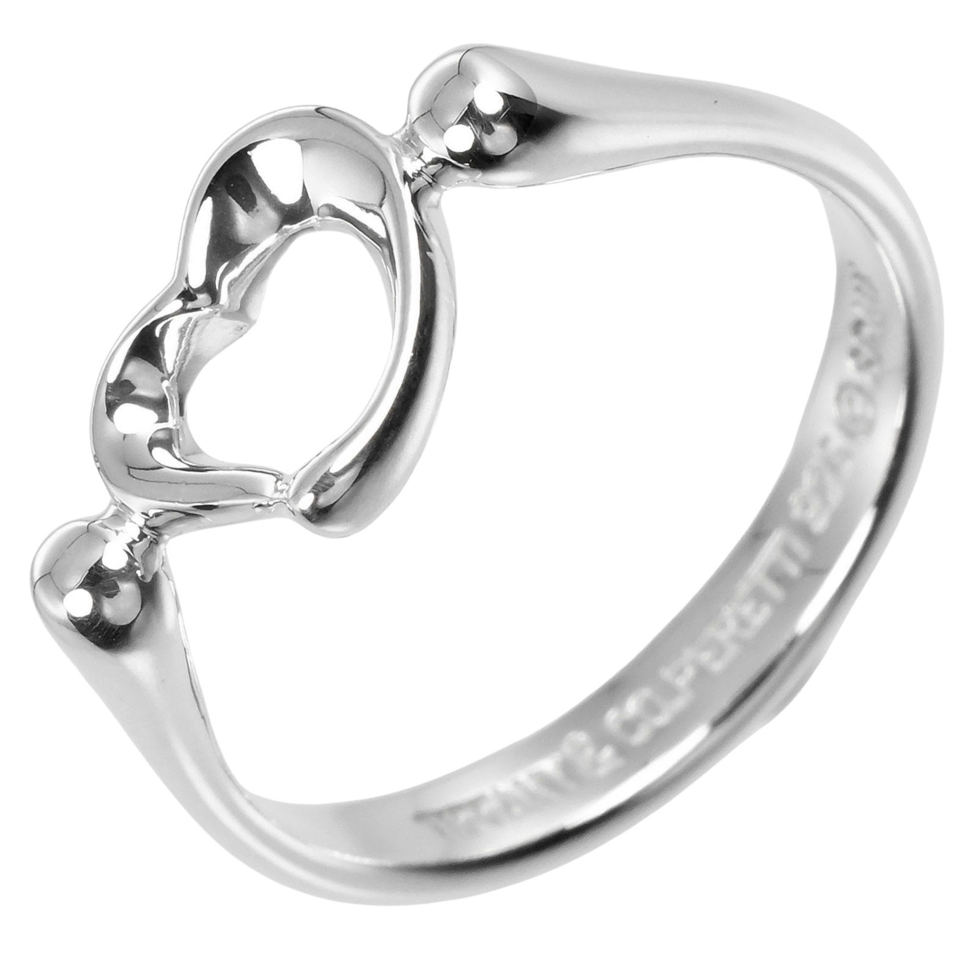 Pre-Owned Tiffany & Co. Heart Ring, Size 12, Silver 925, Approx. 2.63g (Good)