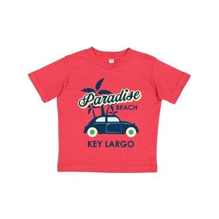 

Inktastic Paradise Beach in Key Largo with Palm Trees and Car Gift Toddler Boy or Toddler Girl T-Shirt