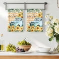 thumbnail image 3 of Sunflowers Trucks Kitchen Towels Set of 2, Spring Farmhouse Eucalyptus Orange Plaid Absorbent Dish Towels for Kitchen, Microfiber Hand Towel, Quick Drying Tea Towel for Cleaning Decorative Dishcloths, 3 of 7