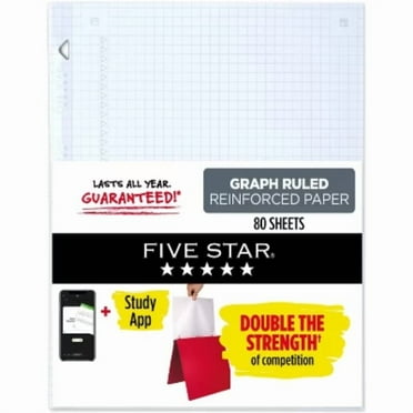 Quad Loose Leaf Graph Filler Paper, 4x4 Ruled, 2 Pack of 80 Sheets Each ...