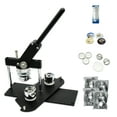 thumbnail image 1 of ChiButtons Button Maker Kit 32mm (1 1/4") Badge Press Machine-B400 + 32mm Round Die Moulds + 200 Set Button Components + Adjustable Circle Cutter (Black), 1 of 8