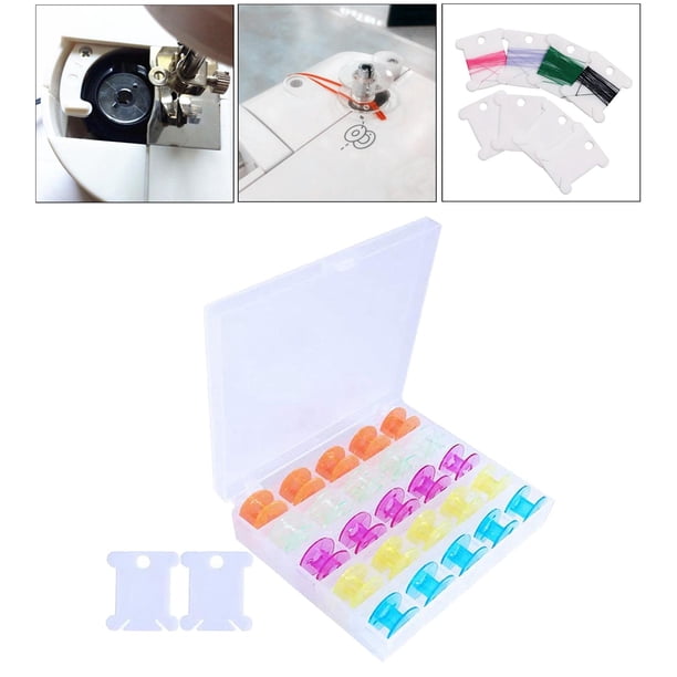 25 bobinas con caja de bobina + 2 piezas de hilo para múltiples s de coser, Multicolor Hugo Bobinas para máquinas de coser