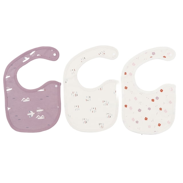 Baberos de algodón para bebé, 3 piezas Baberos baberos para bebés Baberos absorbentes para bebés Baberos babeantes de dibujos animados Salida de alta intensidad