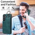 thumbnail image 6 of Nalacover for Samsung Galaxy A34 5G Wallet Case with Card Slots & Metal Finger Ring, Durable PU Leather Back Double Magnetic Botton Flip Kickstand Purse Shockproof Phone Case,Green, 6 of 10