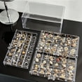 thumbnail image 4 of Tnobhg Transparent Jewelry Storage Box Large Capacity 72 Grids Dustproof Stackable Earrings Rings Container Jewelry Organizer, 4 of 8