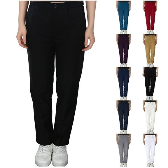 Little Kid Kid School Uniform Dress Pants Relaxed Fit Stretch School Uniform Pant Chino Pants for Toddler to Youth Boys and Girls Black 3-4 Years