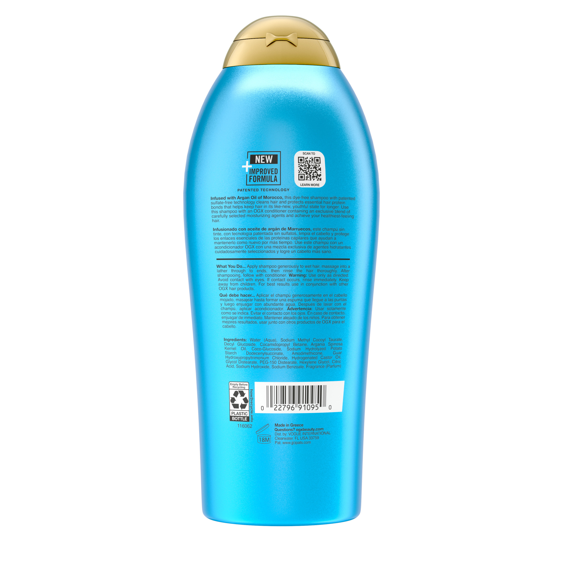 OGX Renewing + Argan Oil Moisturizing Daily Shampoo to Soften & Strengthen, 25.4 fl oz - image 3 of 9