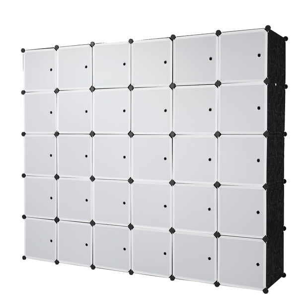 Sharpstar 30 Cube Organizer Stackable Plastic Cube Storage Shelves