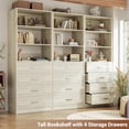 thumbnail image 3 of Homieasy 5.3FT Wood Closet Organizer System with 12 Wood Drawers and 10 Shelves, Modular Walk-in Closets Storage Unit for Walk-in Closet, Bedroom, White Oak(3 Packs), 3 of 7