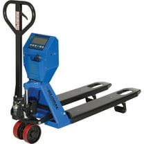 Global Industries 988941 Low Profile Pallet Jack Scale Truck, 5000 lbs - 22 x 48 in. Forks - Blue