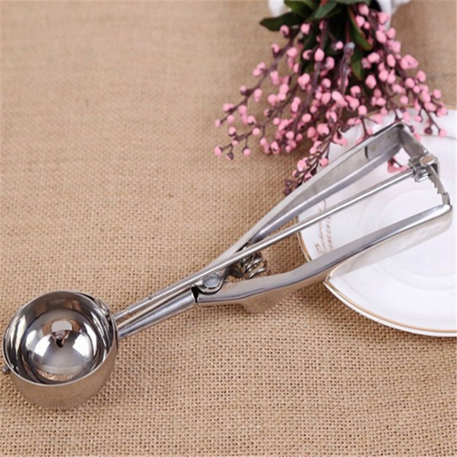Cookie Scoop with Trigger, 1PC Large Ice Cream Scoop with Squeeze Trigger  Cookie Dough Scooper Cupcake Muffin Batter Meat Ball Dispenser Melon Baller  Food-grade 18/8 Stainless Steel 