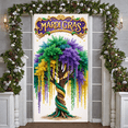 thumbnail image 6 of Colorful Mardi Gras Banner Purple Green Yellow Carnival Display Golden Accents Star Pattern Festive Backdrop for Mardi Gras Party Carnival Celebration Indoor Decoration, 6 of 9