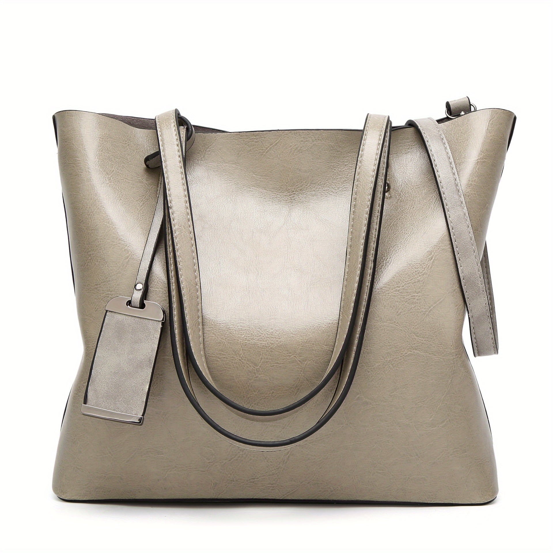 Grm Women s Faux Leather Tote Bag Large Capacity Shoulder Bag Handbag Other