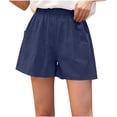 thumbnail image 2 of SOOMLON Lounge Shorts Women Plus Size Elastic Waist Boxer Shorts Comfy Solid Nightwear Casual Summer Wear with Pockets, 2 of 7