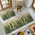 thumbnail image 3 of Green Kitchen Rugs and Mats with Rubber Backing Non Skid Washable,2 Pieces Kitchen Mats for Floor Runner Rugs Standing Mat Set (17" Wx30 L+17" Wx 47" L Cactus), 3 of 3