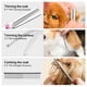 thumbnail image 5 of Juego de 6 tijeras profesionales para cortar el pelo de perros y mascotas, tijeras de peluquería, kit de herramientas de entresacar con peine y paño limpiador., 5 of 10