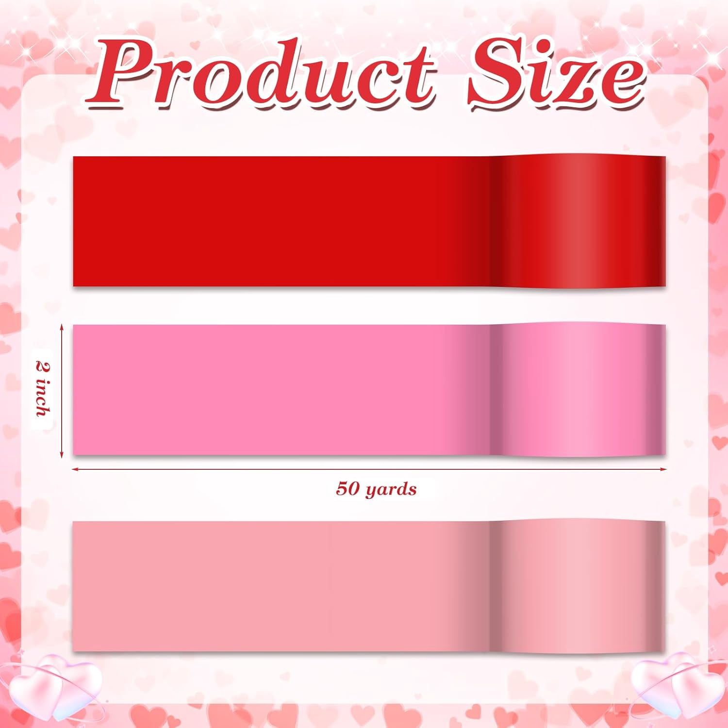 3 Rolls of Packaging Tape 50 Yards 2-inch Decorative Printed Pipe Wrapping Tape, Suitable for Crafts, Scrapbooking, Handmade Box Decoration (Single Color)