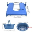 thumbnail image 2 of Commode Wheelchair Toilet Shower Seat Potty Bathroom Rolling Washable Chair, 2 of 11