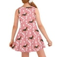 thumbnail image 2 of FOR U DESIGNS Dachshund Dog Tank Dress for Toddler Girls Lightweight Sleeveless Midi Skater Dress Fashion Pink Swing Twirl Dress Novelty Princess Dress Size 5-6, 2 of 6