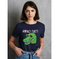 thumbnail image 2 of Crocodile Party Glasses Shaped T-Shirt Women -Image by Shutterstock, Female Medium, 2 of 4