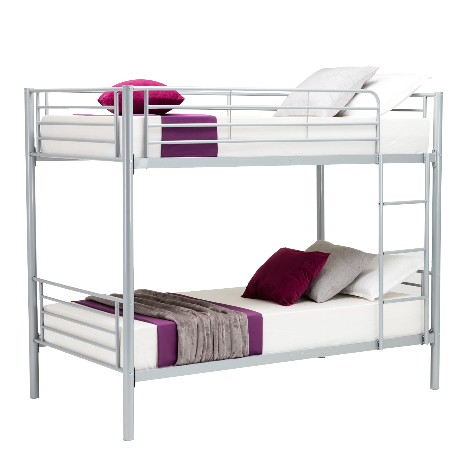 Mecor Twin over Twin Metal Bunk Beds Frame for Kids/Adult Children W