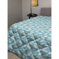 thumbnail image 2 of Rain Down Alternative Comforter, Numerous Repetitive Ornamental Open Beach Umbrella Motifs on Plain Backdrop, Microfiber Quilt for All Season, 5 Sizes, Yellow Dark Seafoam, by Ambesonne, 2 of 3