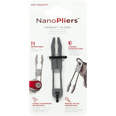Key Smart 5039770 Nano Pliers Stainless Steel Compact Pliers Key Tool, Silver