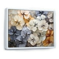 thumbnail image 2 of Designart "Delightful Blue And Gold Minimalist Pansies I" Pansies Floater Framed Wall Decor, 2 of 5