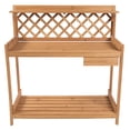 thumbnail image 2 of Potting Bench Outdoor Garden Work Bench Station Planting Solid Wood Construction, 2 of 5