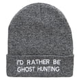 thumbnail image 5 of I'd Rather Be Ghost Hunting Long Beanie - Black Marled OSFM, 5 of 5