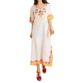 thumbnail image 2 of Miss Lavish London Women Kaftans Dresses, Creme Glod S, 2 of 6