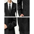 thumbnail image 6 of INSPIRE CHIC Men's Dress Slim Fit Blazer Single Breasted One Button Prom Suit Sports Coat M Black, 6 of 7