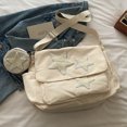thumbnail image 4 of Bolso Bandolera Casual Y Versátil Pentagrama Nailon Un Hombro Mujer S () Blanco, 4 of 9