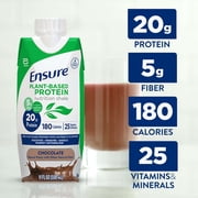 (2 pack) Ensure Plant-Based Protein Shake, Chocolate, 11 Fl Oz, 4 Pack
