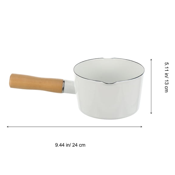 WRISTBIQUE Small Pot for Cooking Enamel Soup Pot with Lid 1Pack