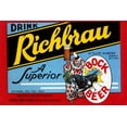 thumbnail image 2 of Vintage Booze Labels 24x17 White Modern Wood Framed Museum Art Print Titled - Drink Richbrau Bock Beer, 2 of 4