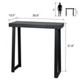 thumbnail image 2 of Zimtown Black Console Table, 36" Wood Sofa Table Entryway TV Table, Multifunctional Use for Living Room, Hallway, Bedroom, Home, Office, 2 of 7