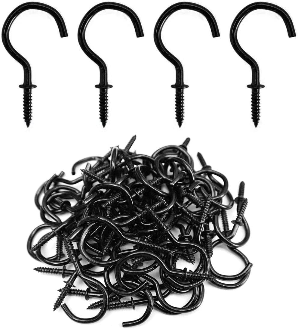 50 Pack 11/4" Screw Ceiling Hooks Cup Hooks Mugs Hooks 11/4 Inch