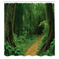thumbnail image 3 of Ambesonne Jungle Shower Curtain, Nature Call Park Design, 69"Wx75"L, Green, 3 of 5