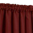 thumbnail image 3 of The Great American Store Decorative Polyester Window Valances Solid Burgundy Gathered Style (58" x 18") 3" Rod Pocket, 1 Pack - Suitable for Kitchen, Living Room, Bedroom, Cafes, 3 of 5