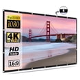 thumbnail image 1 of Portable Screen For Projector 84" 100" 150" 16:9 Polyester Outdoor Movie Curtain For Travel Home Theater DLP Projektor ,Wrinkle-Free, 1 of 6