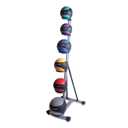 CAP Barbell Rubber Medicine Ball Set with Rack